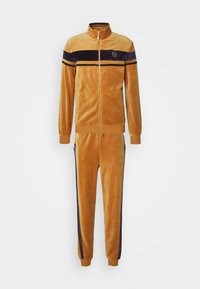 DAMARINDO VELOUR TRACKSUIT - Træningssæt - almond/maritime blue