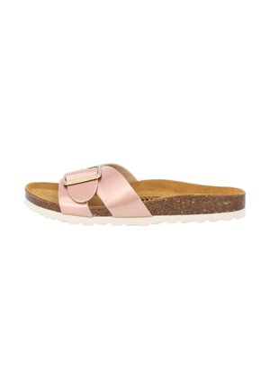 TINOS - Pantolette flach - rosa lack gold