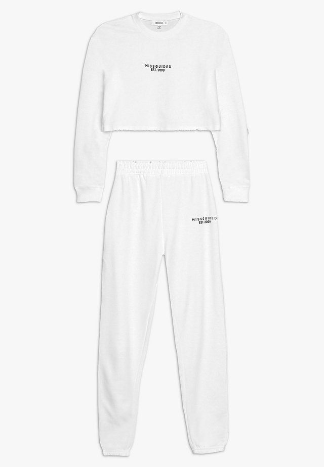 CROP AND JOGGER SET - Tuta - white