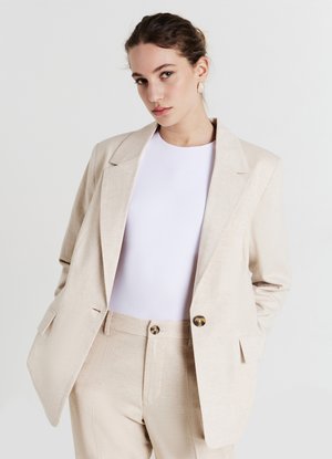 Calliope MONOPETTO MISTO - Blazer - sabbia medio