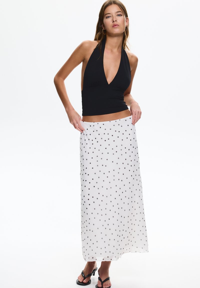 PULL&BEAR - OPEN BACK HALTER - Top - black, Povećaj
