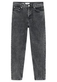 Černé džíny z denimu s mírně vybledlým povrchem, designem s pěti kapsami a stříbrnými detaily. Rovný střih nohavic, standardní pas.