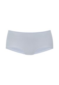 Light blue cotton hipster underwear with a seamless design, soft texture, and a low-rise waistband. Features minimal stitching details.