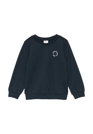 MIT BÜNDCHEN UND KLEINEM DETAIL - Sweatshirt - navy