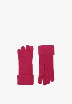 COACH, COACH SIGNATURE EMBOSSED KNIT GLOVES - Gants - dark pink
