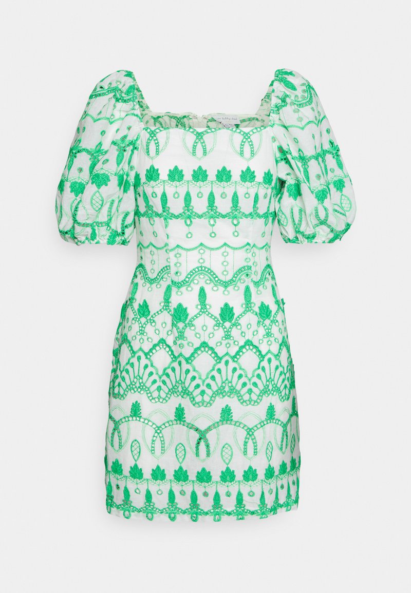 Never Fully Dressed Petite Etui-jurk groen Never Fully Dressed Petite Etui-jurk groen