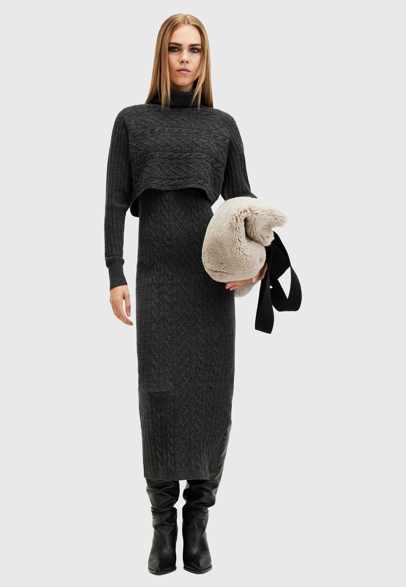 AllSaints MURIEL - Jumper dress - cinder black/black - Zalando.ie