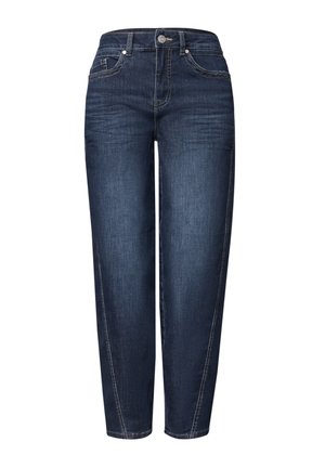 Street One, HIGH-WAIST BARREL-LEG JEANS IN A LOOSE FIT - Jeans fuselé - dark blue washed