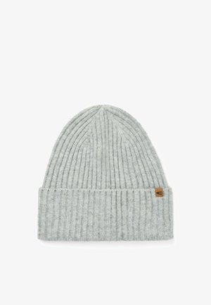 camel active, STRICKMÜTZE MIT LOGO - Huer - grey melange