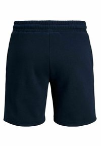 Shorts en coton bleu marine avec une taille élastique. Conçus avec une silhouette simple et sans poches ni embellissements visibles.