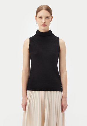 LEICHTES ROLLKRAGEN AUS  - Top - black