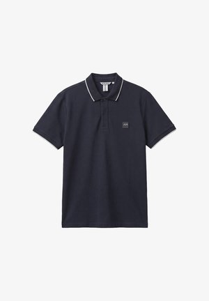 Antony Morato, REGULAR FIT WITH STRIPED ON COLLAR AND ON CUFFS AND LOGO PATCH ON SIDE - Polo - blue/grey