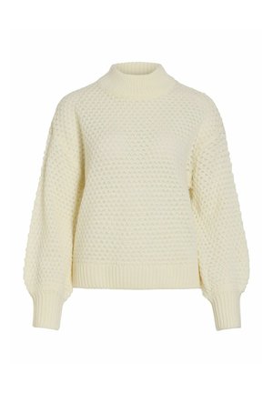 VILA, KNITTED PULLOVER VILIOMY HIGH NECK - Strickpullover - birch