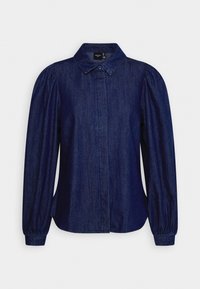 Unselected, dark blue denim