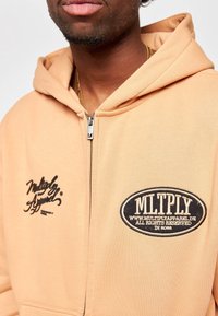 Multiply Apparel Felpa con zip - cognac