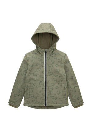UNISEX - Kevyt takki - olive blue outlined dino print