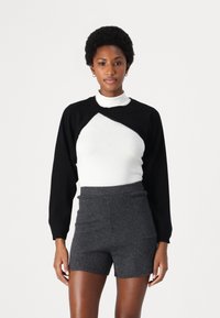 pure cashmere BOLERO TWO-WAY - Pulóver - black