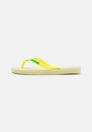 BRASIL LOGO - Pool shoes - lime green