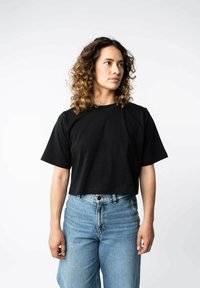 CROPPED DESNA - Basic T-shirt - schwarz