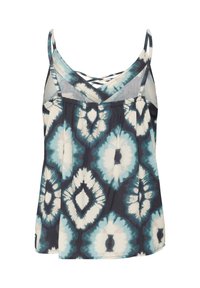Cream Top - aqua tie dye