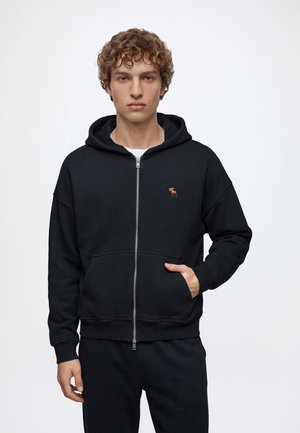 Abercrombie & Fitch, ICON CASUAL  - Суитшърт с цип - black