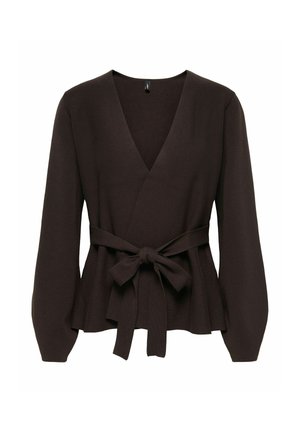 ONLY, STRICKJACKE ONLELEA STRICKJACKE - Chaqueta de punto - chocolate torte
