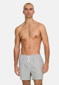 Only & Sons TED SEERSUCKER - Shorts da mare - grau