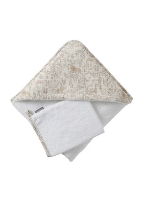 SET - Muslin blanket - beige bedruckt