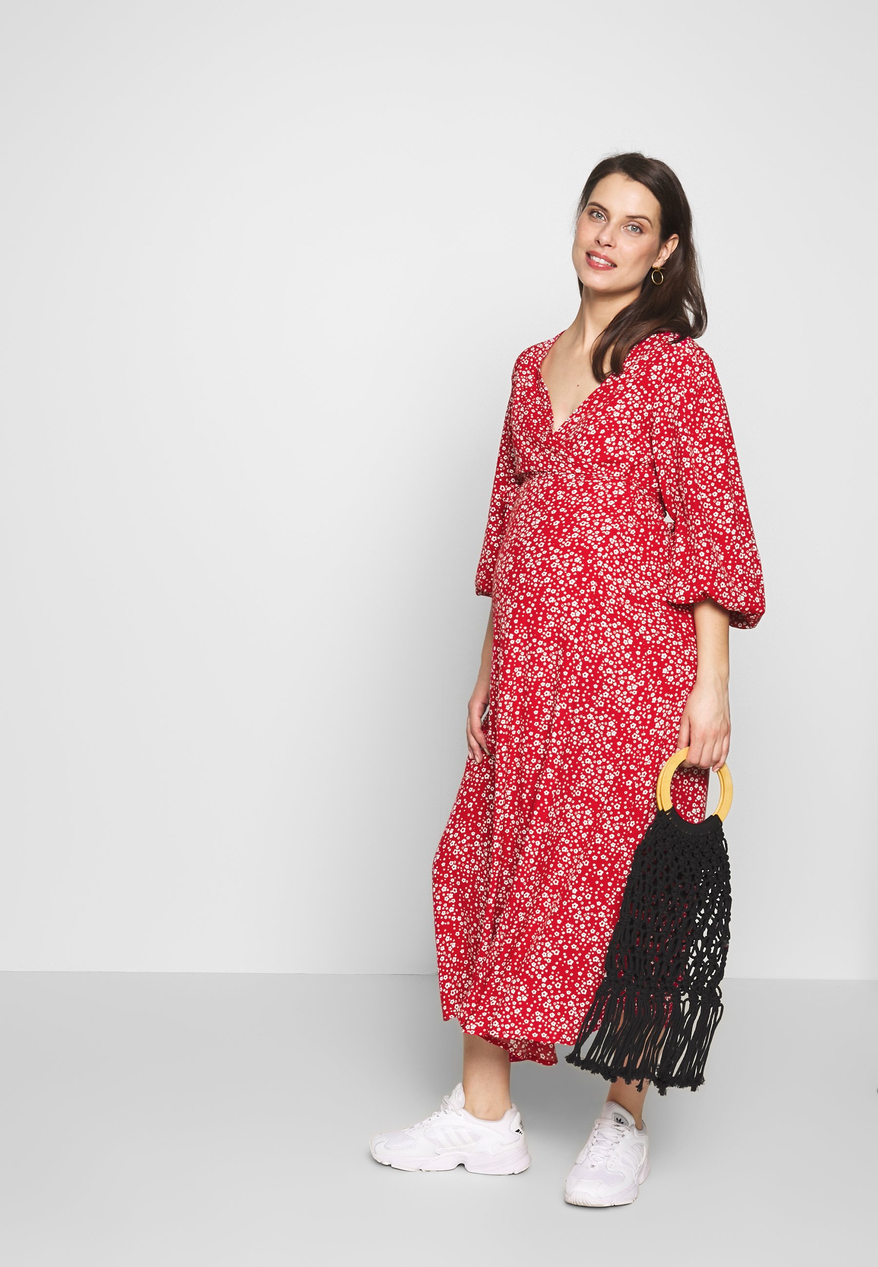 midi dress button front