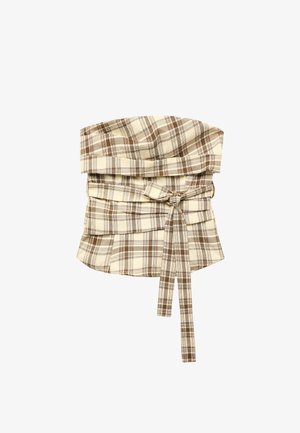 Koton, STRAPLESS CROP TOP. - Débardeur - brown