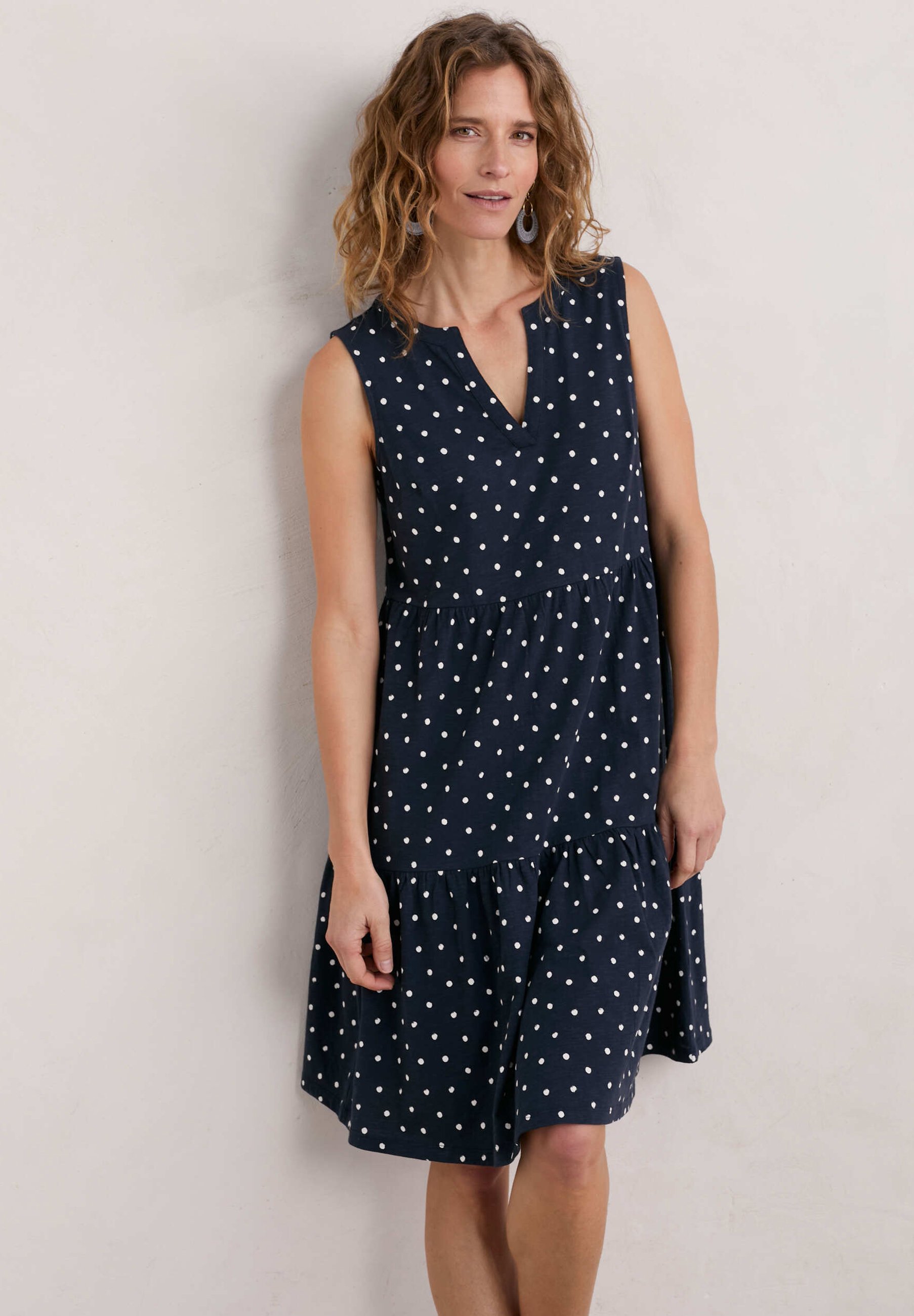 Clearlove Kleid Damen Kurzarm V-Ausschnitt A Linie Strandkleider