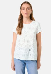 Taifun - KURZARM RUNDHALS  - Print T-shirt - offwhite Thumbnail Image 1