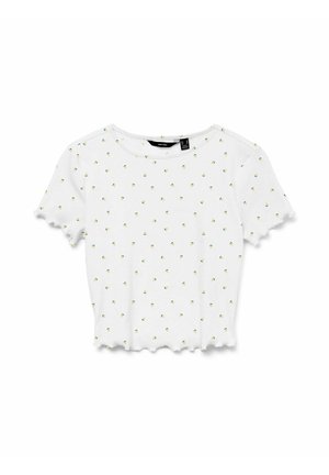Vero Moda VMHARRY O-NECK NOOS - T-shirt imprimé - snow white