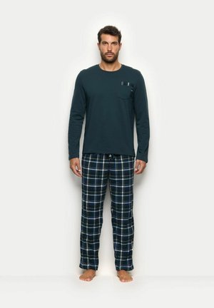 WINTER DAILY SET - Nachtwäsche Set - dark green checkered