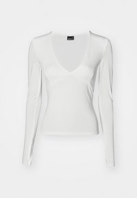 V NECK TOP - Maglietta a manica lunga - offwhite