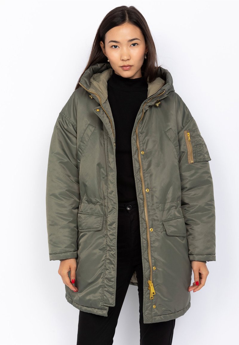 Schott HOODED - Wintermantel - sage kaki
