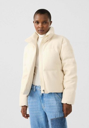 Gewatteerde jas - off white