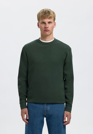 Selected Sweat Viscose Blend - Sweatshirt - dark green