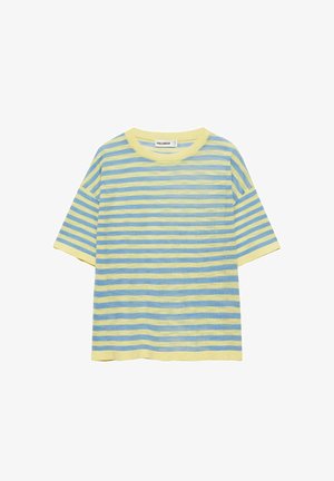 PULL&BEAR, STRIPED LIGHTWEIGHT - JUMPER - Tričko s potlačou - yellow