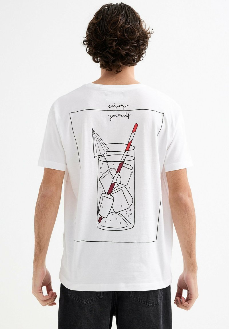INSIDE MANGA CORTA REFRESCO - Camiseta estampada - blanco