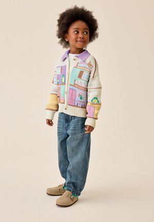 Next, REGULAR FIT - COLLARED CARDIGAN - Chaqueta de punto - pink printed