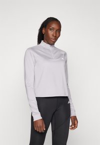 adidas Performance ZIP - Hosszú ujjú felső - glory grey