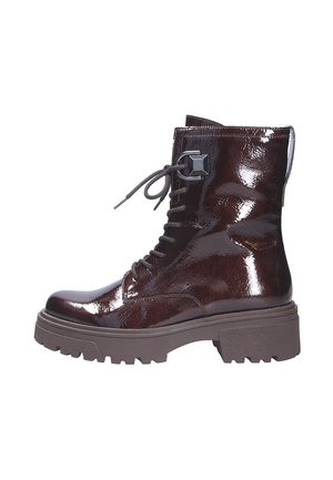 Plateaustiefelette - brownaltsilber