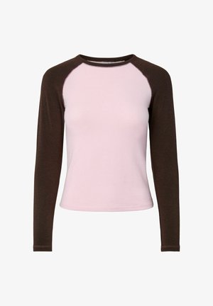 Pieces, LONG SLEEVED TOP PCANNALINA - Longsleeve - roseate spoonbill
