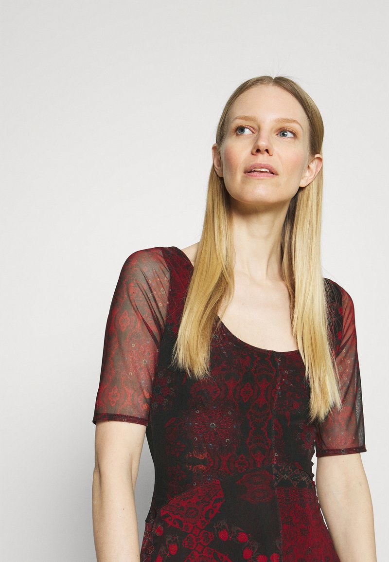 Desigual Vest Boston Cocktailkleid Festliches Kleid Black Rot Zalando De