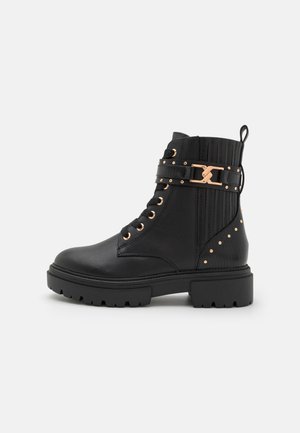 Lace-up ankle boots - black