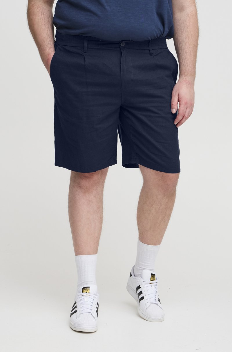 Blend BHBSHORTS LINEN MIX - Rövidnadrágok - dress blues