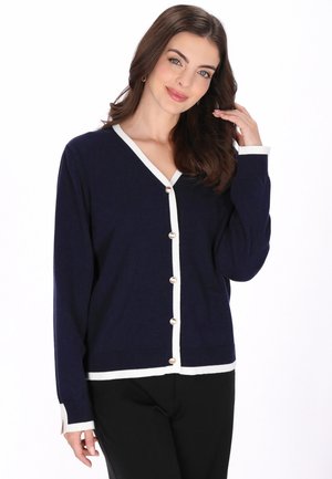 Cardigan - navy offwhite
