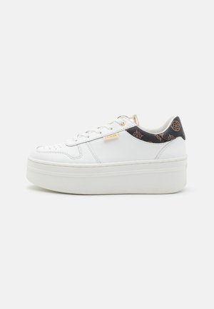 Guess, LIFET - Sneakers basse - white/dark brown