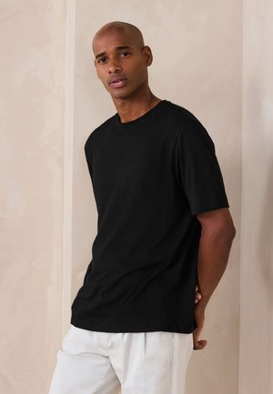 Next, REGULAR FIT - LIGHTWEIGHT SLUB MODAL T-SHIRT  . - T-shirt basic - black